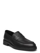 Slhblake Leather Penny Loafer B Loaferit Matalat Kengät Black Selected...