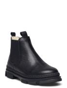 Booties - Flat - With Elastic Bootsit Nauhalliset Saapikkaat Black ANG...