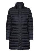 D1. Light Down Coat Topattu Pitkä Takki Black GANT