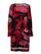 Moss Crepe Dress W. Branch Print & Lyhyt Mekko Red Coster Copenhagen