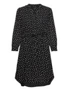 Slfdamina 7/8 Aop Dress B Noos Lyhyt Mekko Black Selected Femme