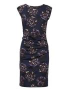 Kamalino India Dress Lyhyt Mekko Navy Kaffe