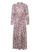 Slfkatrin Ls Ankle Dress B Maksimekko Juhlamekko Purple Selected Femme