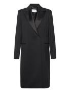 Wool Tuxedo Coat Ohut Pitkä Takki Black Calvin Klein