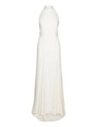 Maxi Length Neckholder Dress Maksimekko Juhlamekko White IVY OAK