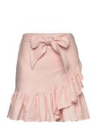 Julli Linen Skirt Lyhyt Hame Pink Ella&il