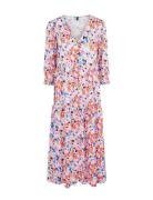 Alira 3/4 Long Dress S. Noos Maksimekko Juhlamekko Pink YAS