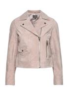 Andrea Suede Biker Nahkatakki Beige Jofama