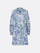 Dorien Frill Dress Lyhyt Mekko Blue Fabienne Chapot