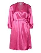 Moia Wrap Dress Lyhyt Mekko Pink Noella