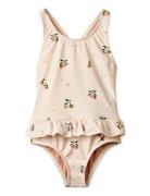 Amara Printed Swimsuit Uimapuku Uima-asut Cream Liewood