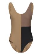 Møn Colorblock Swim Suit Uimapuku Uima-asut Beige H2O