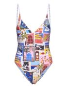 Onvacation V Neck Piece Uimapuku Uima-asut Multi/patterned Seafolly