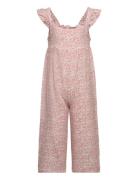 Jumpsuit Frill Detail And Smoc Jumpsuit Haalari Pink Lindex