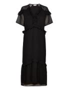 Long Dress With Frills Maksimekko Juhlamekko Black Coster Copenhagen