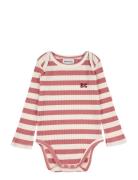 Baby Maroon Stripes Body Pack Bodies Long-sleeved Multi/patterned Bobo...