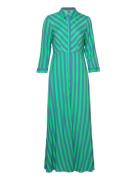 Yassavanna Long Shirt Dress S. Noos Maksimekko Juhlamekko Blue YAS