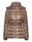 Ess Belted Padded Lw Jacket Vuorillinen Takki Topattu Takki Brown Calv...