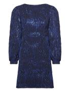 Poppy Blade Dress Ls Lyhyt Mekko Blue Noella