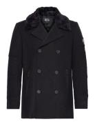 Archie Wool Field Coat Villakangastakki Black Jofama