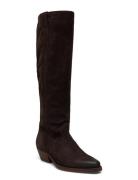 Long Boots Korkeavartiset Saapikkaat Brown Billi Bi