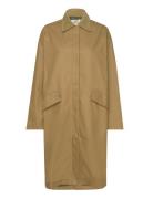 Heavy Twill River Coat Ohut Pitkä Takki Beige Mads Nørgaard