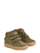 Gerd Tex Velcro Bootie Bootsit Nauhalliset Saapikkaat Khaki Green Whea...