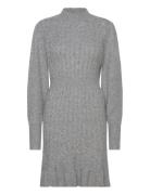 Vmvera Ls Short Knit Dress Vma Lyhyt Mekko Grey Vero Moda