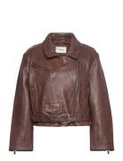 Joana Biker Jacket Nahkatakki Brown HOLZWEILER