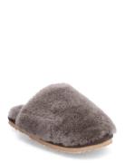 Closed Toe Sheepskin Fur Slipper Aamutossut Tohvelit Grey MOU