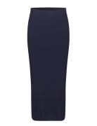 Siva Knit Skirt Kynähame Hame Navy Second Female