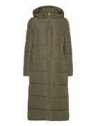 Onlanna X Long Hood Puffer Coat Cs Otw Topattu Pitkä Takki Green ONLY