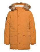 Everest Faux Fur Hooded Parka Parka Takki Yellow Superdry