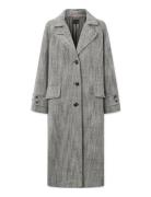 Kiara Coat Big Herringb Outerwear Coats Winter Coats Grey Naja Lauf