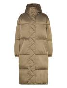 Tjw Long Satin Puffer Topattu Pitkä Takki Khaki Green Tommy Jeans