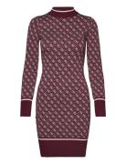 Ls Lise 4G Logo Swtr Dress Lyhyt Mekko Burgundy GUESS Jeans