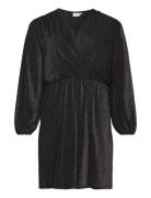 Carfiesta L/S V-Neck Glitter Dress Jrs Lyhyt Mekko Black ONLY Carmakom...