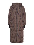 Yasmarbel Long Padded Coat S. Vuorillinen Takki Topattu Takki Brown YA...