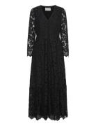 Slftara Ls Ankle Lace Dress B Maksimekko Juhlamekko Black Selected Fem...