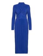 Yasolinda High Neck Ls Long Dress S. Maksimekko Juhlamekko Blue YAS