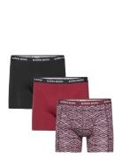 Cotton Stretch Boxer 3P Bokserit Burgundy Björn Borg