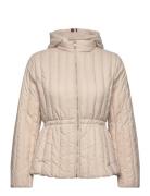 Feminine Lw Down Jacket Vuorillinen Takki Topattu Takki Beige Tommy Hi...