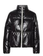 New York Gloss Puffer Jacket Vuorillinen Takki Topattu Takki Black Tom...