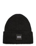 W Chunky Rib Beanie Accessories Headwear Beanies Black UGG