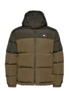 Tjm Alaska Colorblock Puffer Vuorillinen Takki Topattu Takki Khaki Gre...