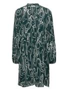 Mschtelena Rikkelie Shirt Dress Aop Lyhyt Mekko Green MSCH Copenhagen