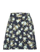 Mschoribella Skirt Aop Lyhyt Hame Blue MSCH Copenhagen