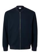 Slhmack Sweat Bomber Ls Noos Bombertakki Takki Navy Selected Homme