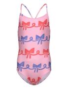 Ribbon Bow All Over Swimsuit Uimapuku Uima-asut Pink Bobo Choses