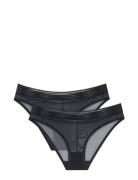 Tempting Sheer Highleg Tai 2P Alushousut Brief Tangat Black Triumph